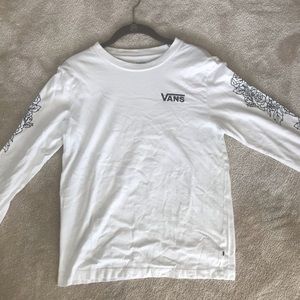 White Longsleeve Vans Shirt